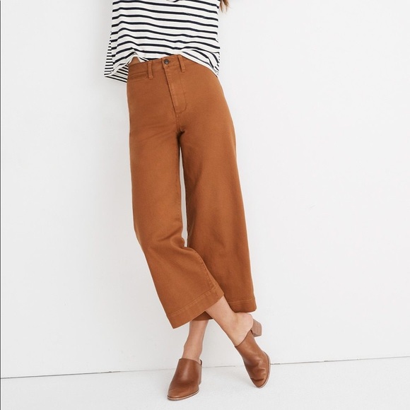 Madewell Pants - Madewell Emmett Wide-leg Crop Pants